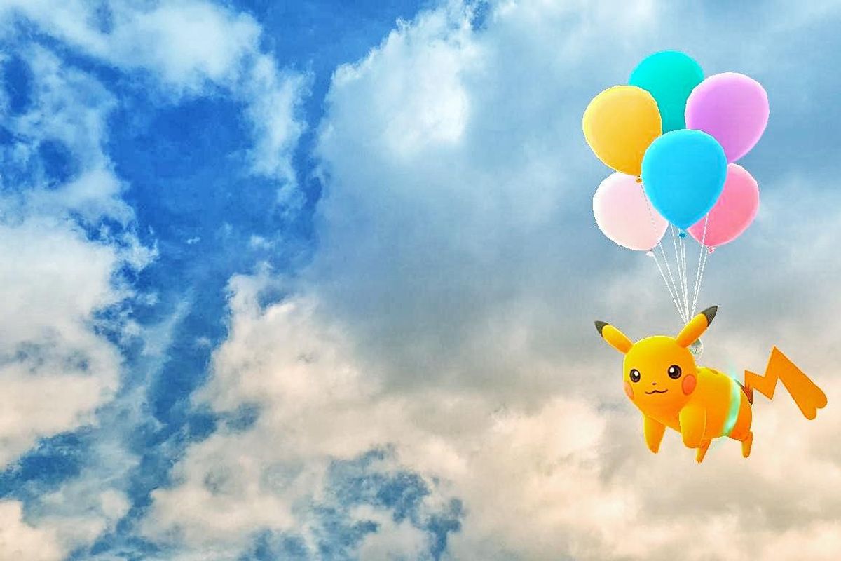 Flying Pikachu in Pokémon Go
