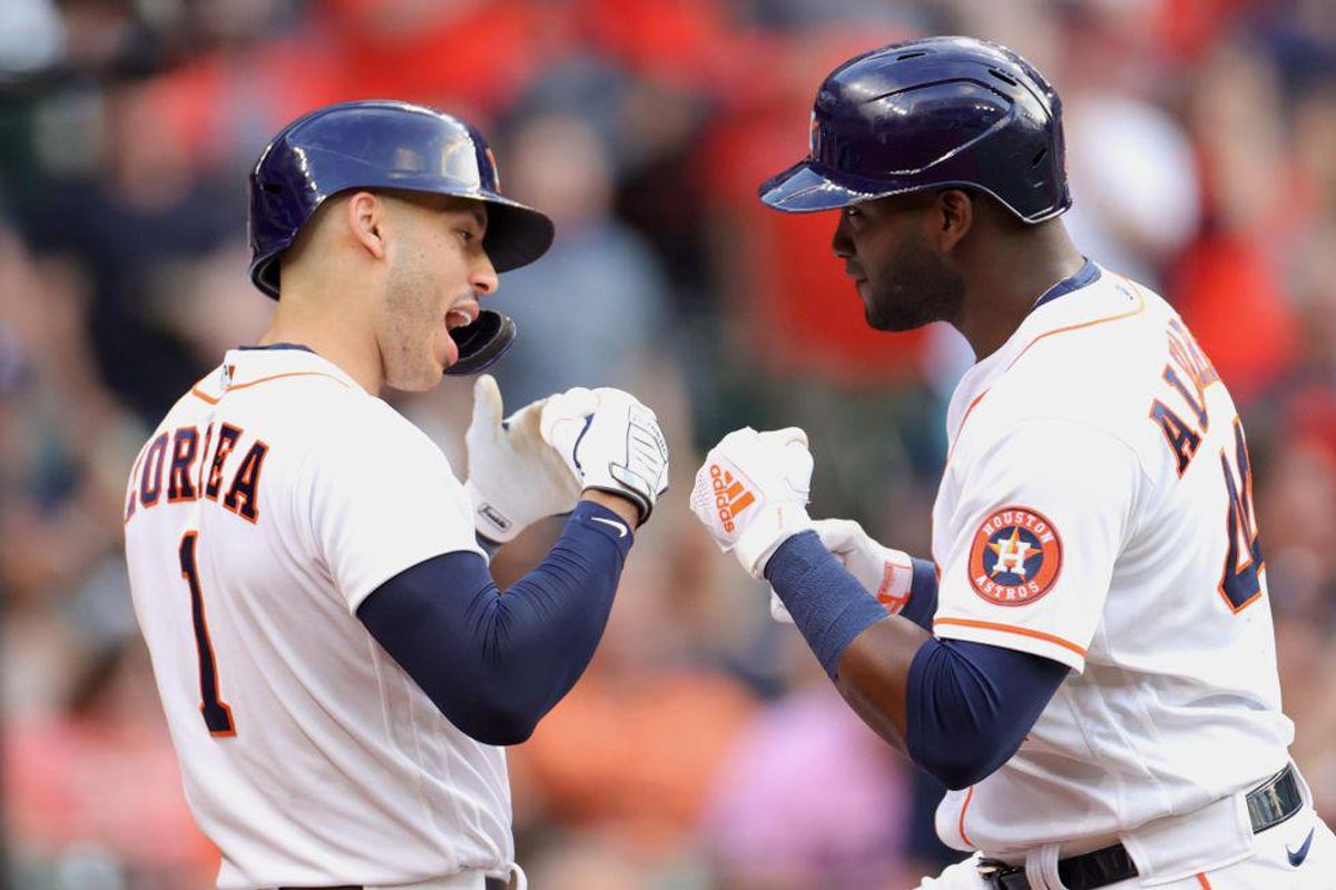Astros' Carlos Correa and Yordan Alvarez