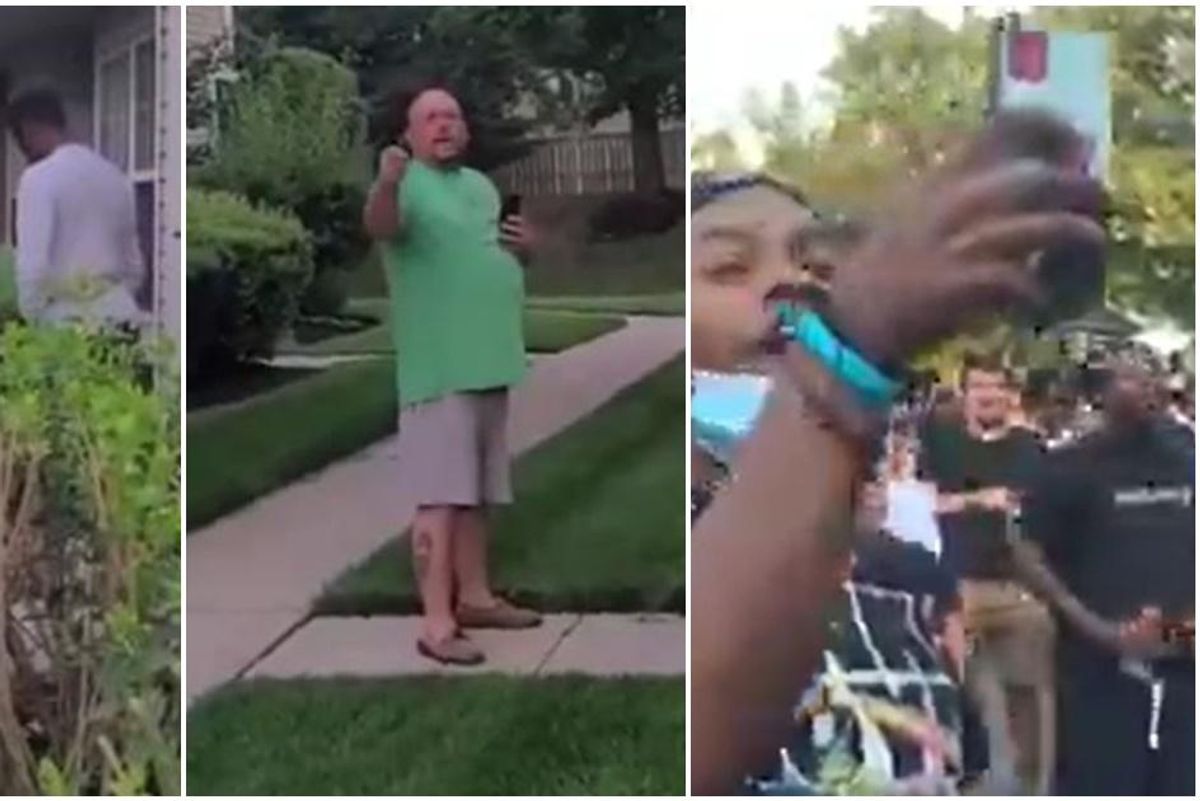 After racist tirade, a man challenged critics to show up at his house. Over 100 people did.