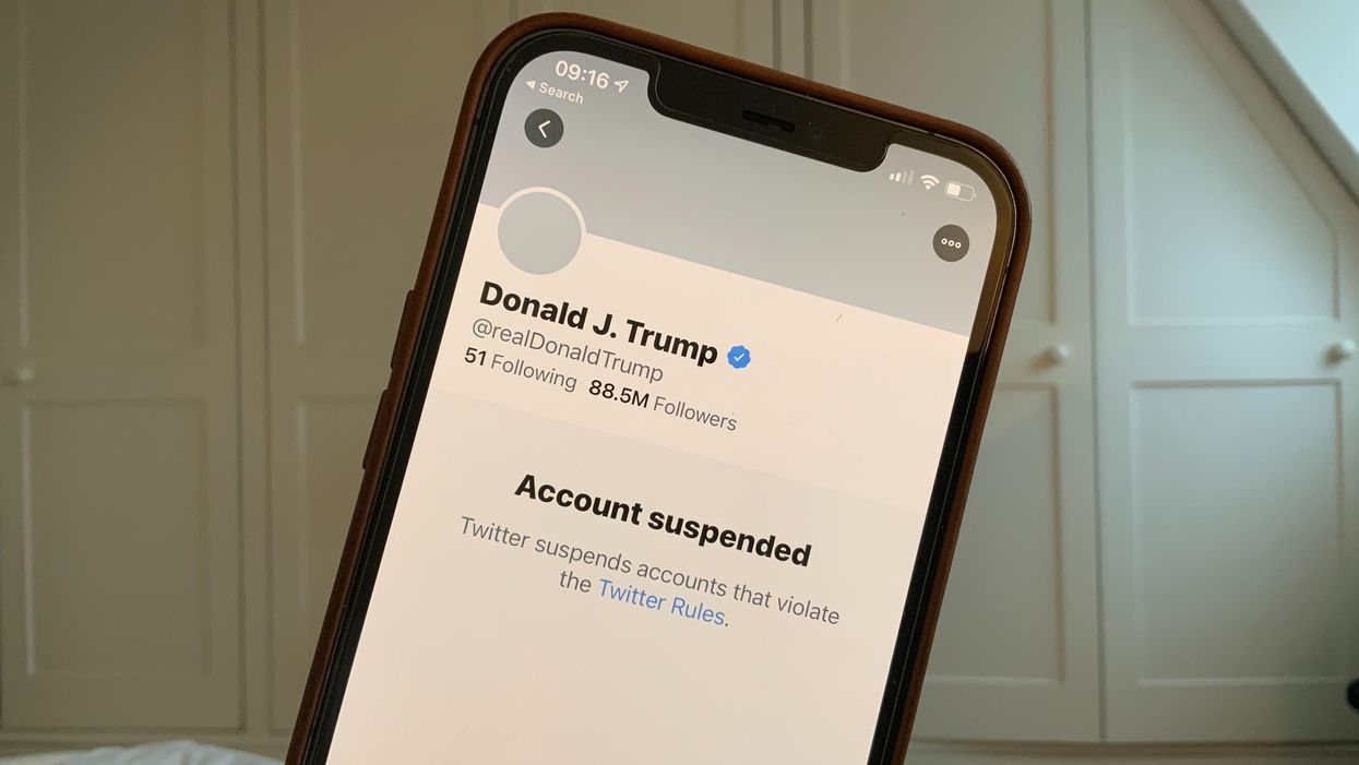 Former President Trump's suspended Twitter.