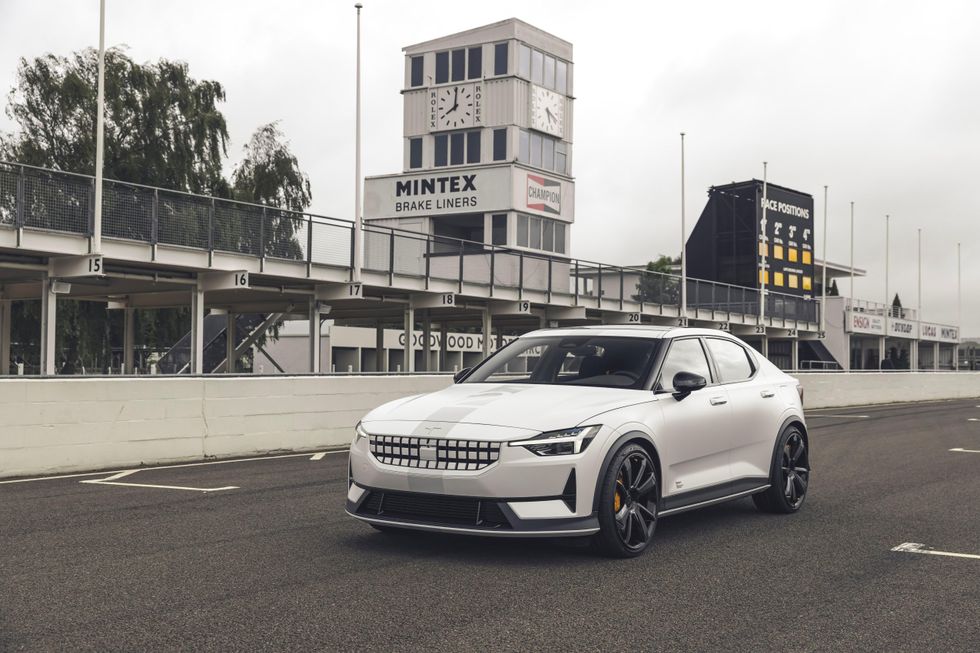 The experimental Polestar 2 at Goodwood Motor Circuit