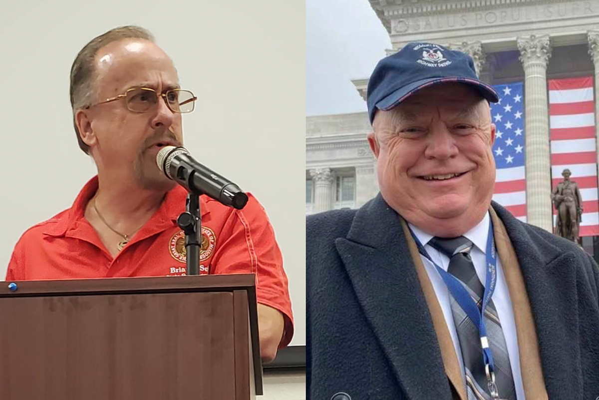 Missouri state Reps. Brian Seitz, left, and Bill Kidd.