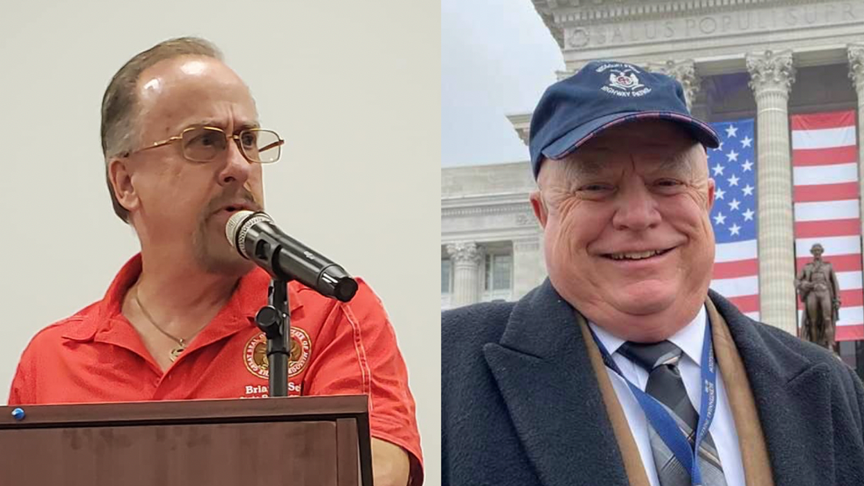 Missouri state Reps. Brian Seitz, left, and Bill Kidd.