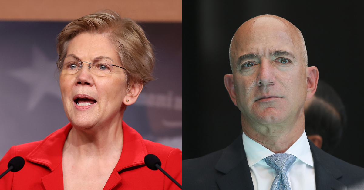 Elizabeth Warren Rips Billionaire Jeff Bezos For Flying To Space After Not Paying Any Taxes