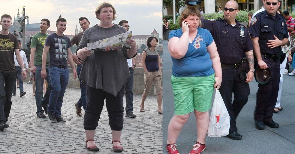 Artist captures how strangers react to her body in public and it's fascinating