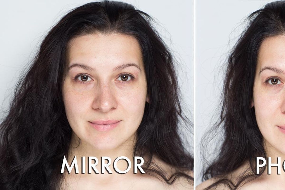 Do people look better in real life or in the mirror?