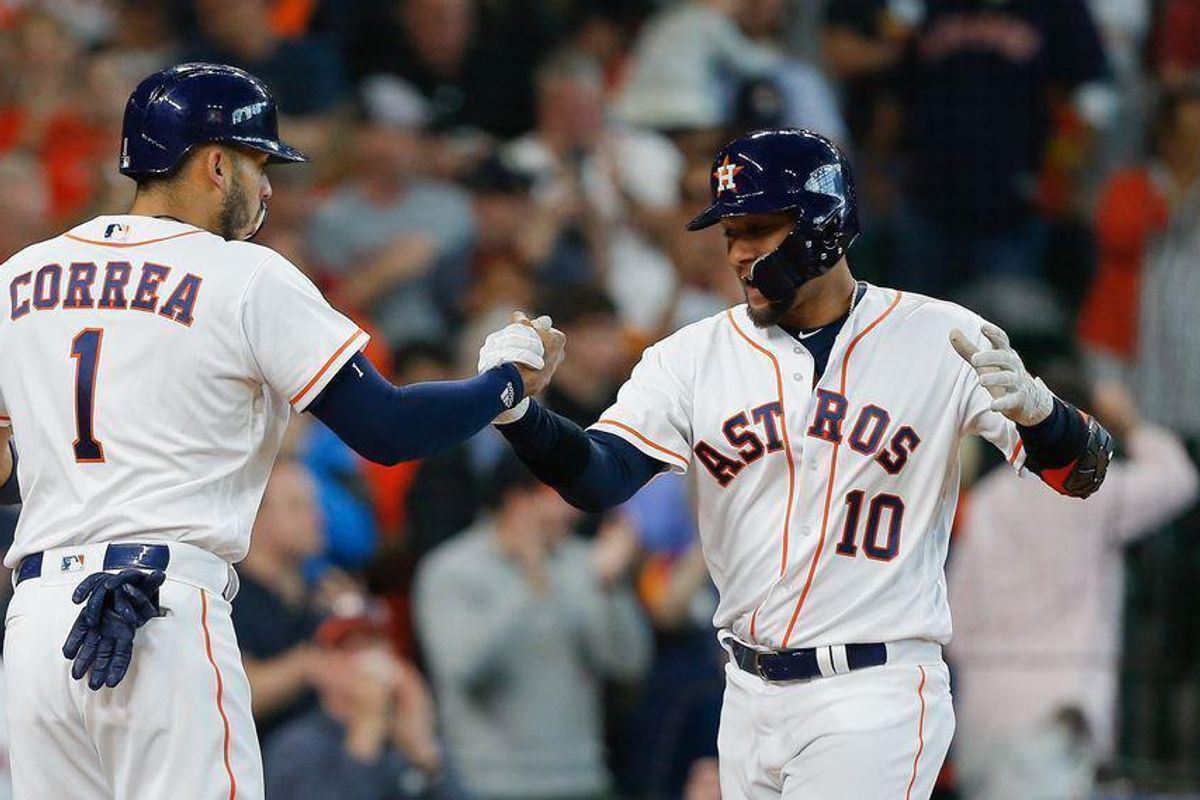 Astros' Carlos Correa and Yuli Gurriel
