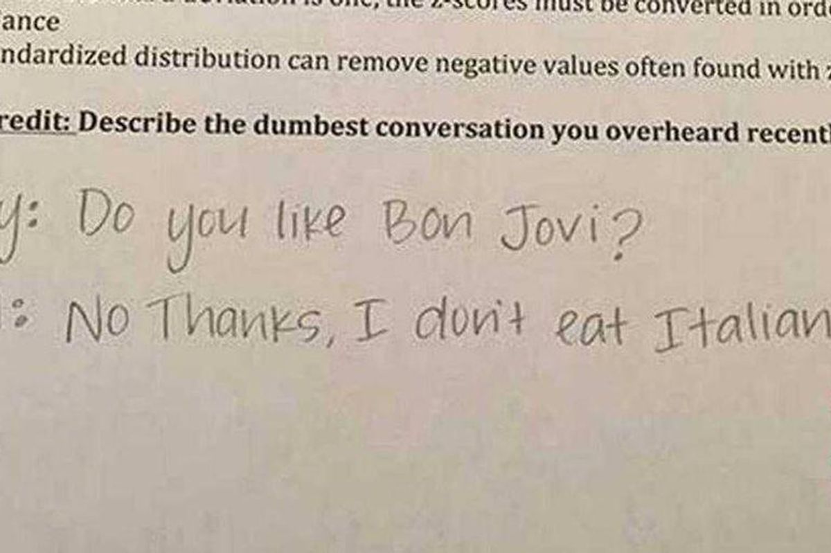 A teacher's funny extra credit questions - Upworthy