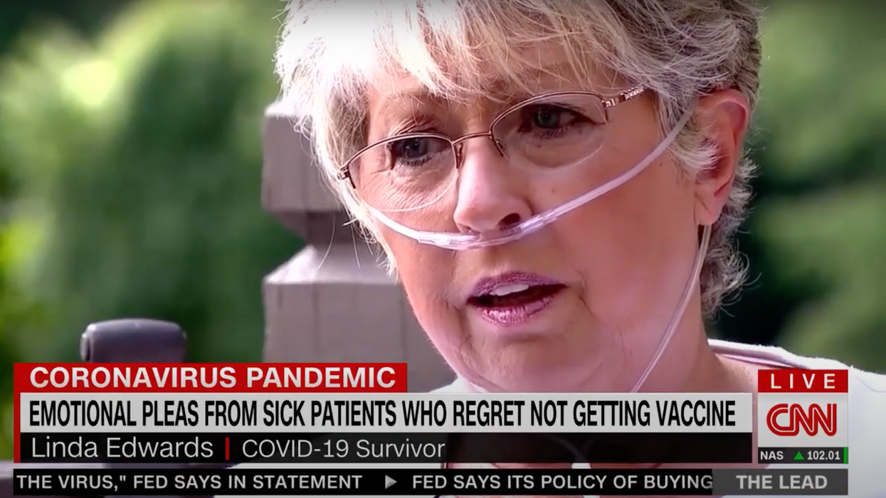 Former anti-vaxxer Linda Edwards 