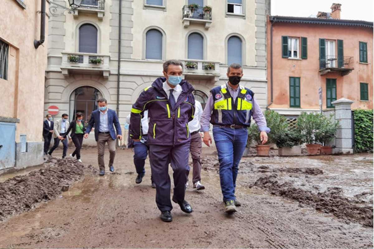 Nel Comasco si fa la conta dei danni. E tra i soccorritori spunta Clooney