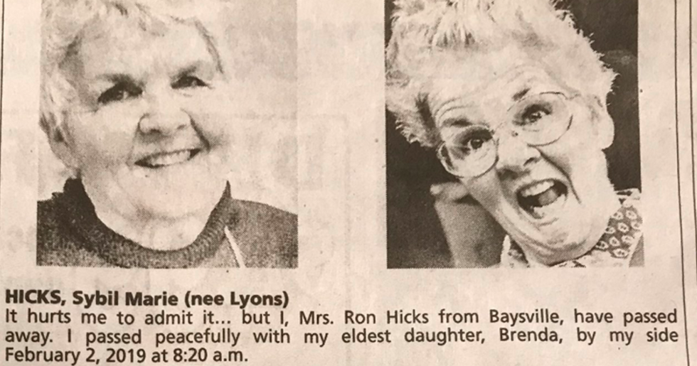 A recently-deceased mom became a celebrity after her kids' published stunningly clever obituary