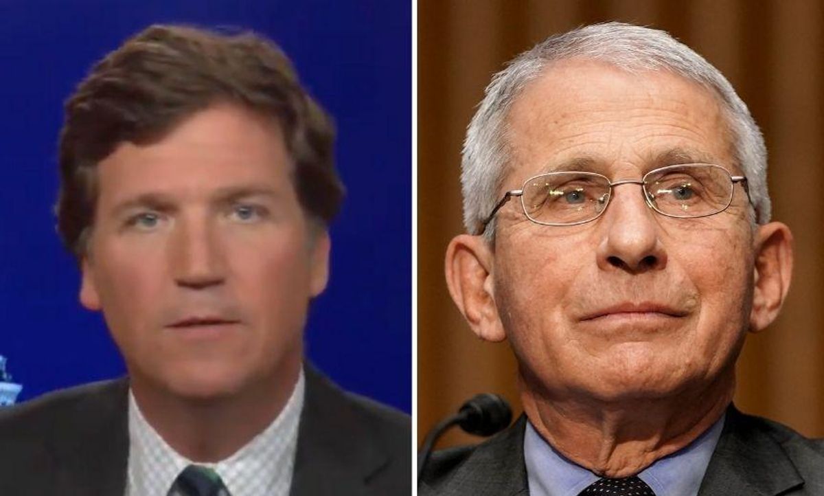 Tucker Said Dr. Fauci 'Created' COVID and Now People Are Urging Him to Sue