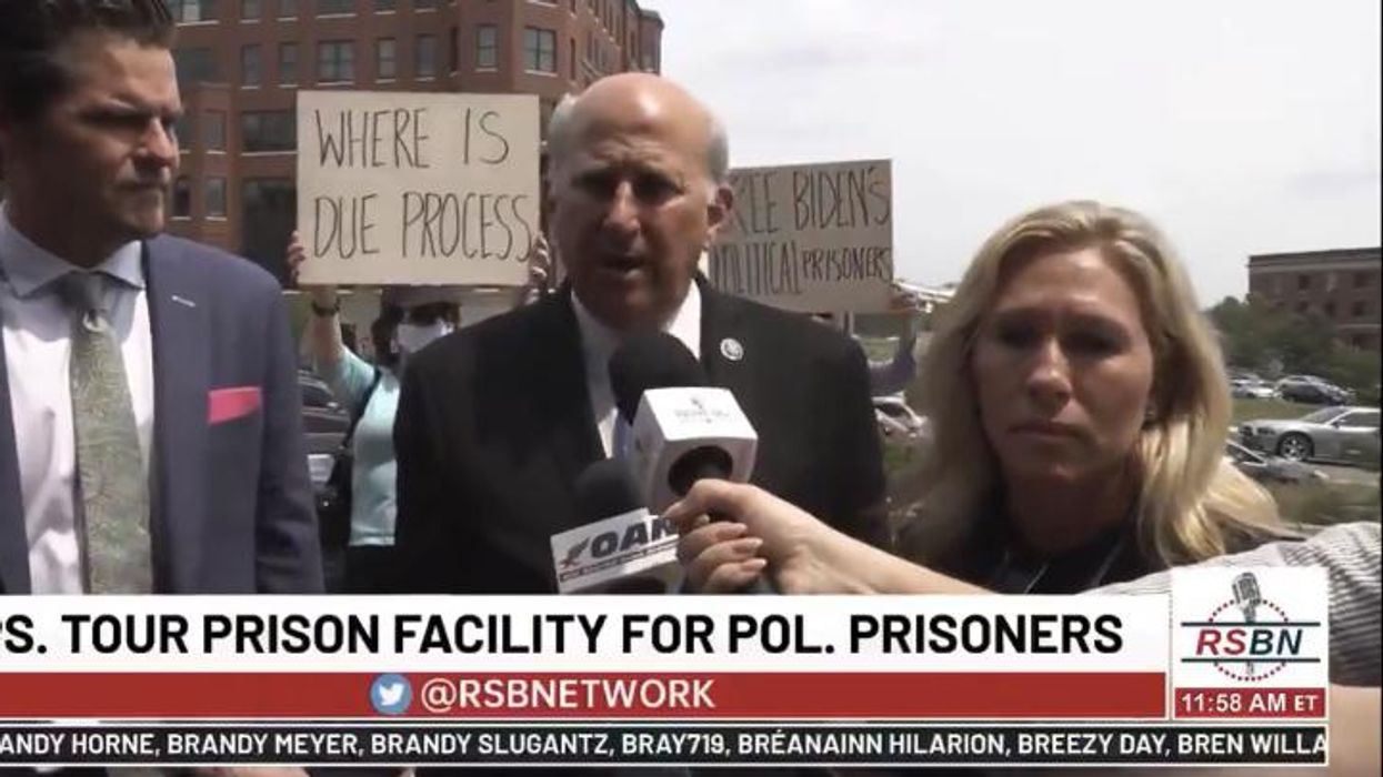 From left, Reps. Matt Gaetz, Louie Gohmert and Marjorie Taylor Greene