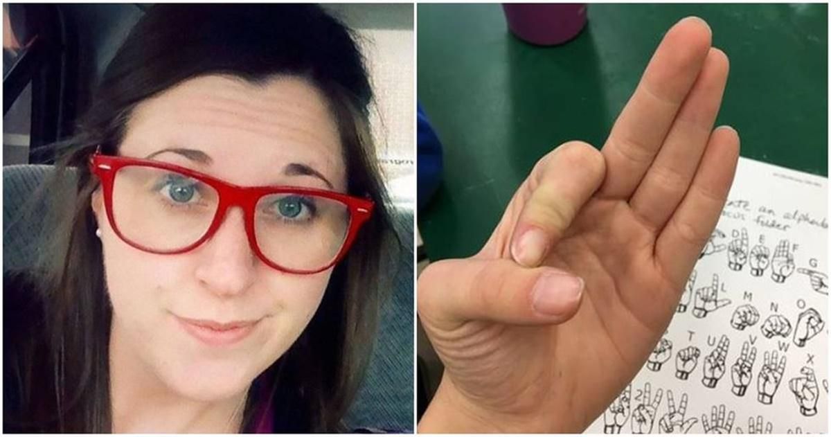 A teacher at a school for the deaf had to tell her students people