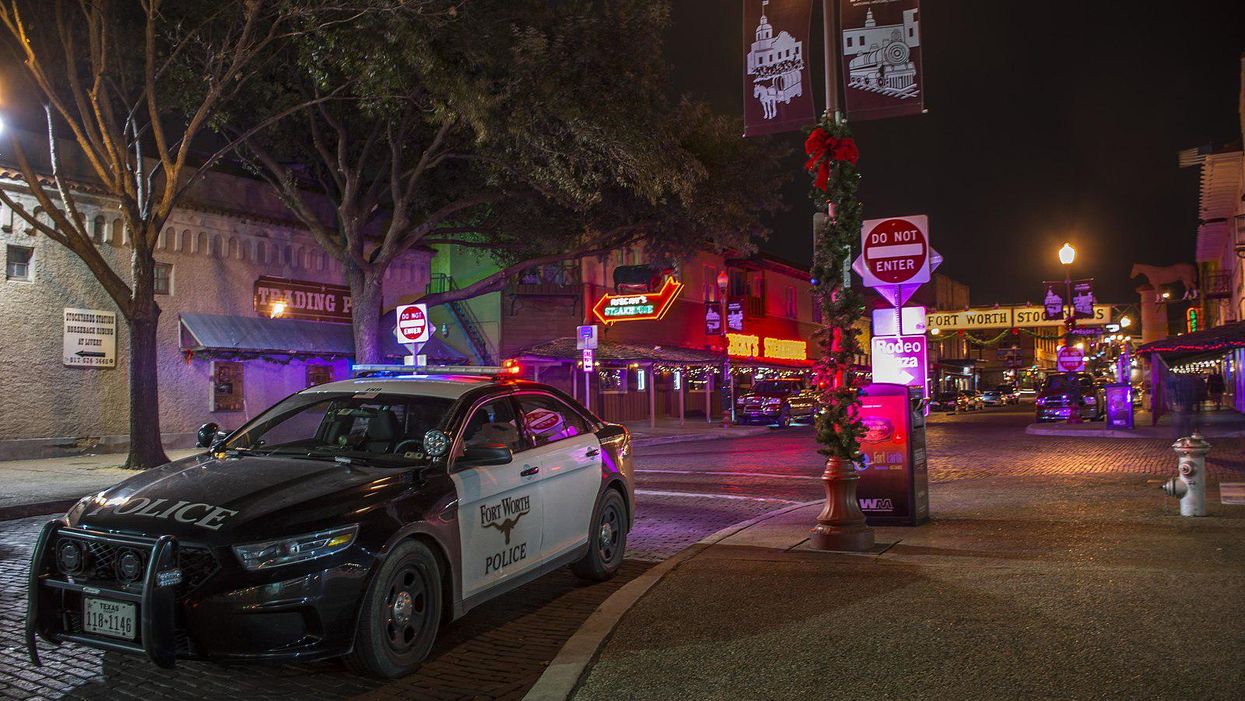 Fort Worth Police at the scene of a violent crime.