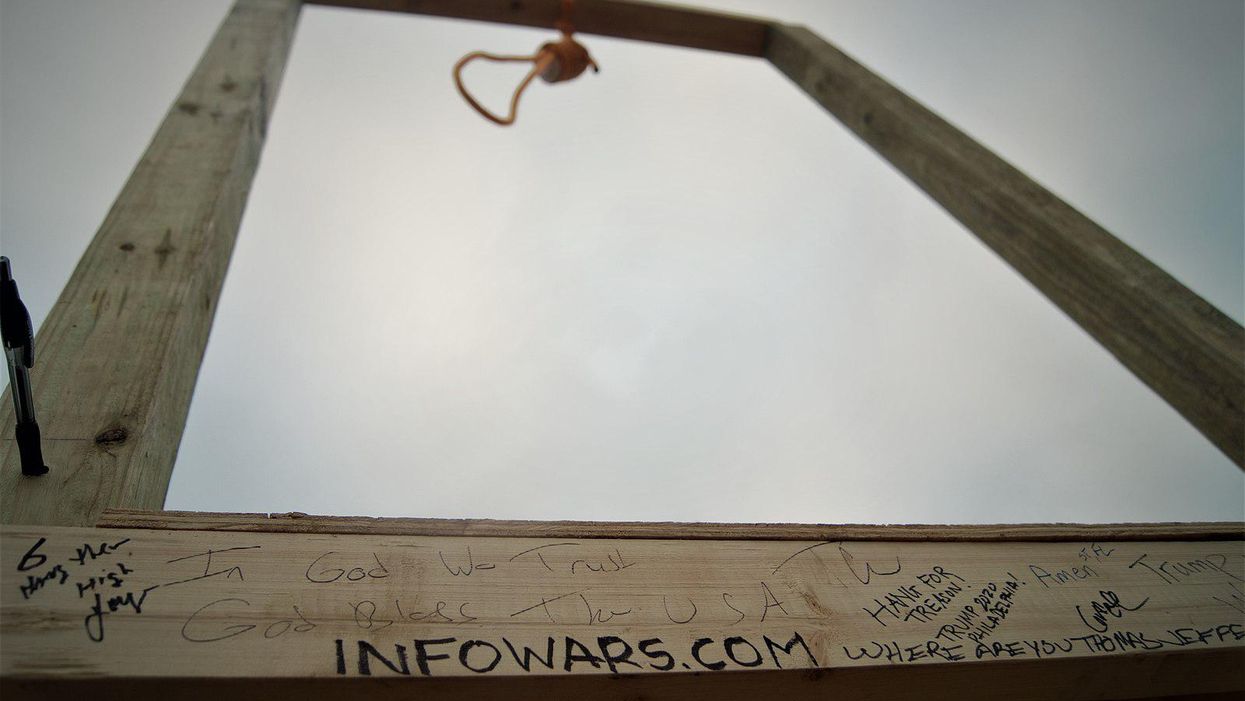 Gallows at the January 6, 2021 Capitol insurrection.