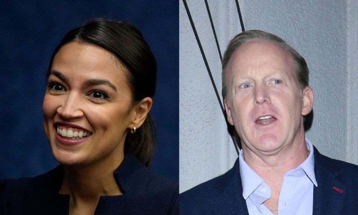 AOC Expertly Shuts Sean Spicer Down After He Accuses Her of Hypocrisy for Selling Merchandise