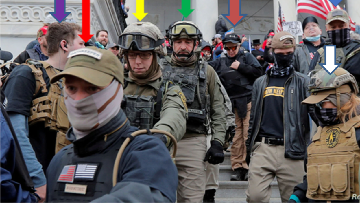 Members of the Oath Keepers during the January 6 Capitol insurrection.