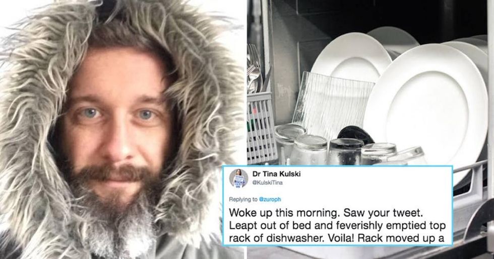 Man's seemingly obvious 'dishwasher hack' is blowing everyone's minds