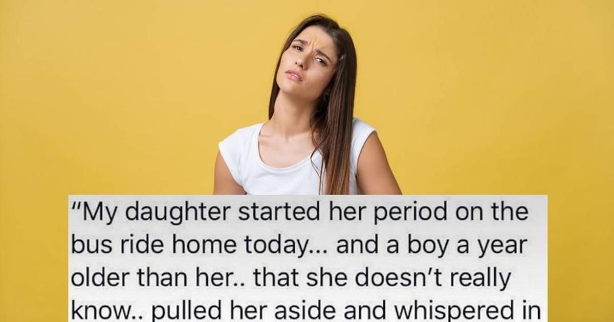 Mom praises teen boy for the way he helped her daughter with a period emergency