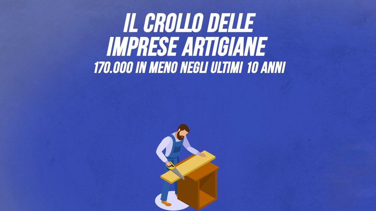 Il crollo delle imprese artigiane