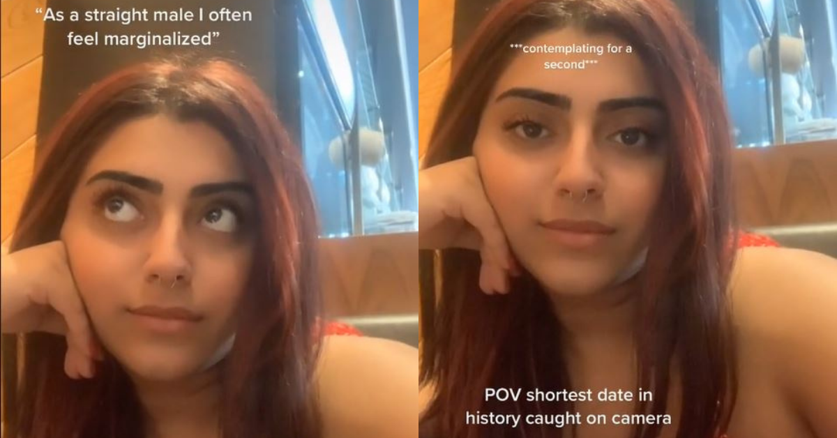 TikToker Promptly Leaves After Her Date Says He Feels 'Marginalized' As A 'Straight Male' In Viral Clip