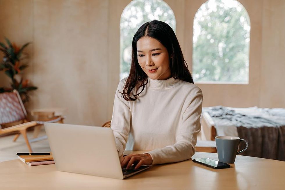 Woman adds bullet points to her resume