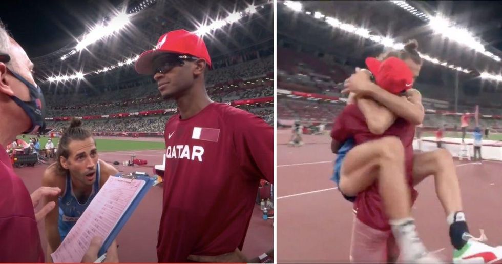 Facing a tiebreaker, Olympians asked if they could share a gold medal. Pure joy ensued.
