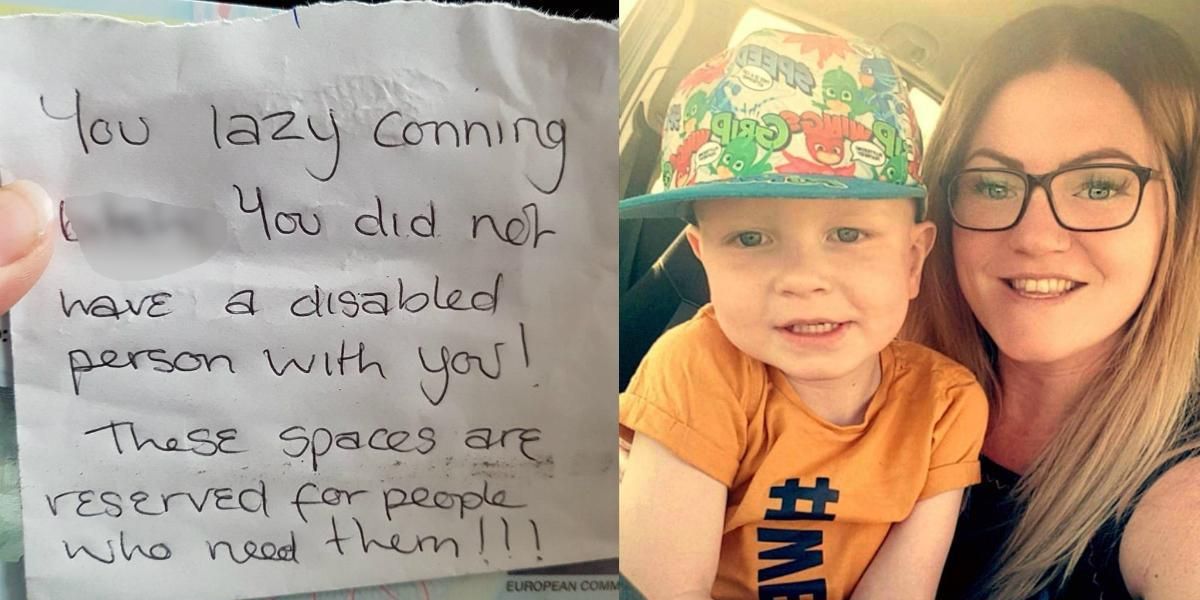 She got a nasty note on her car for parking in a disabled spot. Her response is a vital read.