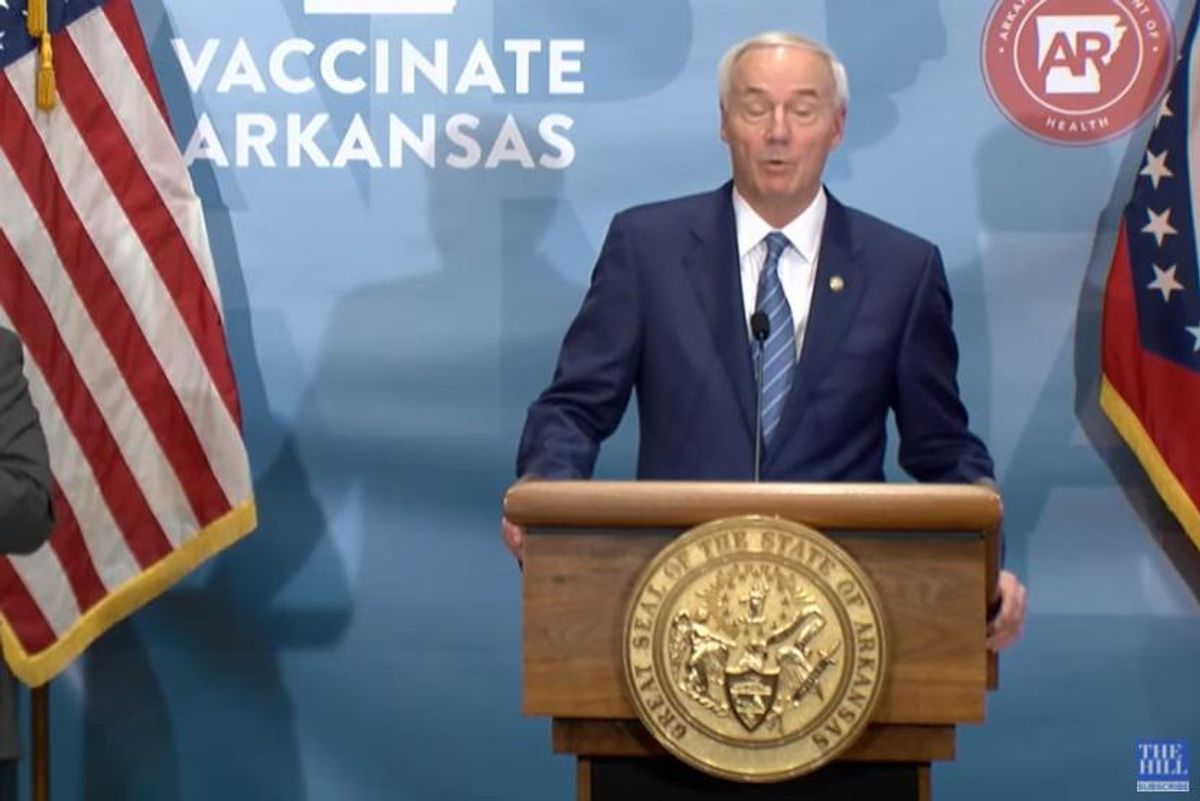 Arkansas Gov. Asa Hutchinson Looking For That Jerk Who Banned Mask Mandates