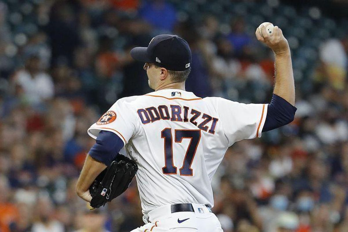Astros' Jake Odorizzi Pitching