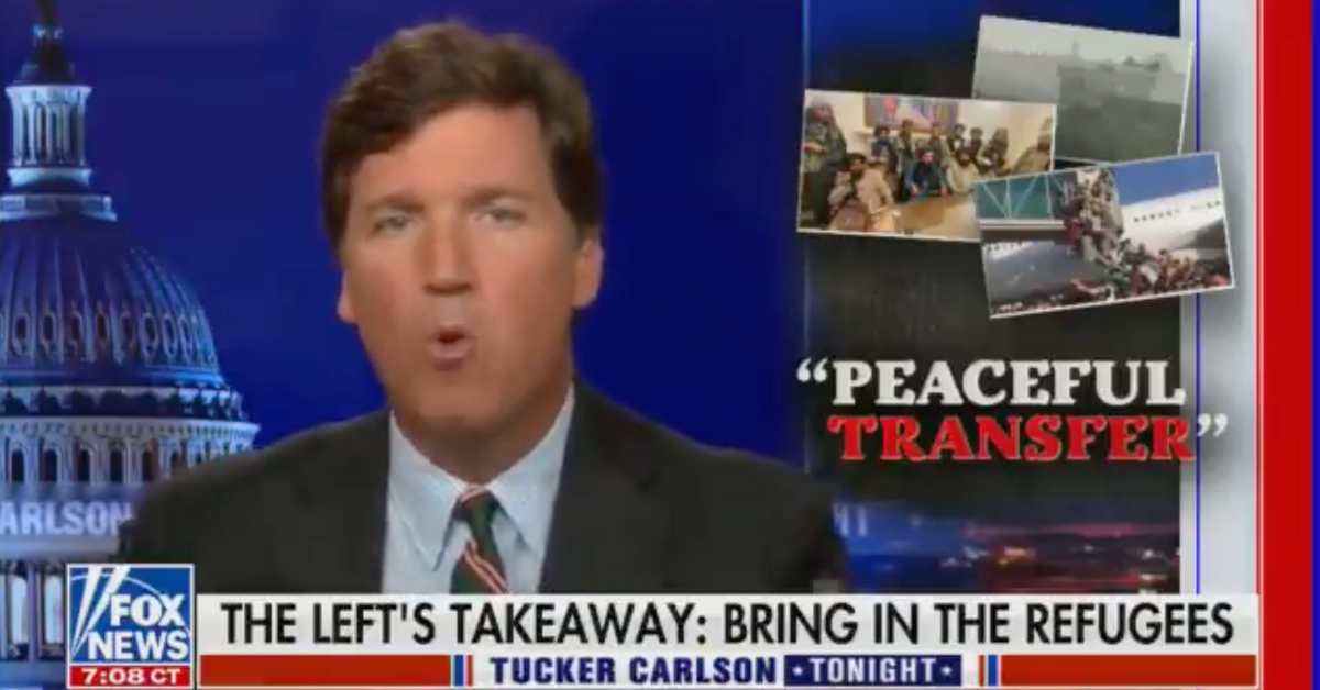 Tucker Carlson Stokes Fox News Viewers' Fears With Warning Afghan Refugees Will 'Invade' U.S.