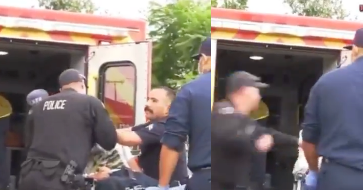 LAPD Cop Suspended After Video Shows Him Punching Suspect Who Is Handcuffed To A Stretcher