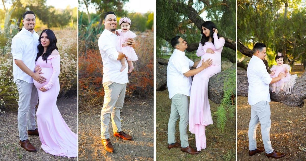 Widower beautifully recreates late wife's pregnancy photos with their 1-year-old daughter