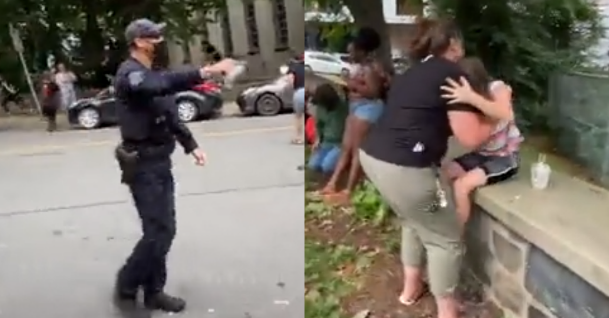 Viral Video Of Cops Pepper-Spraying Young Girl During Protest Over Homeless Evictions Sparks Outrage