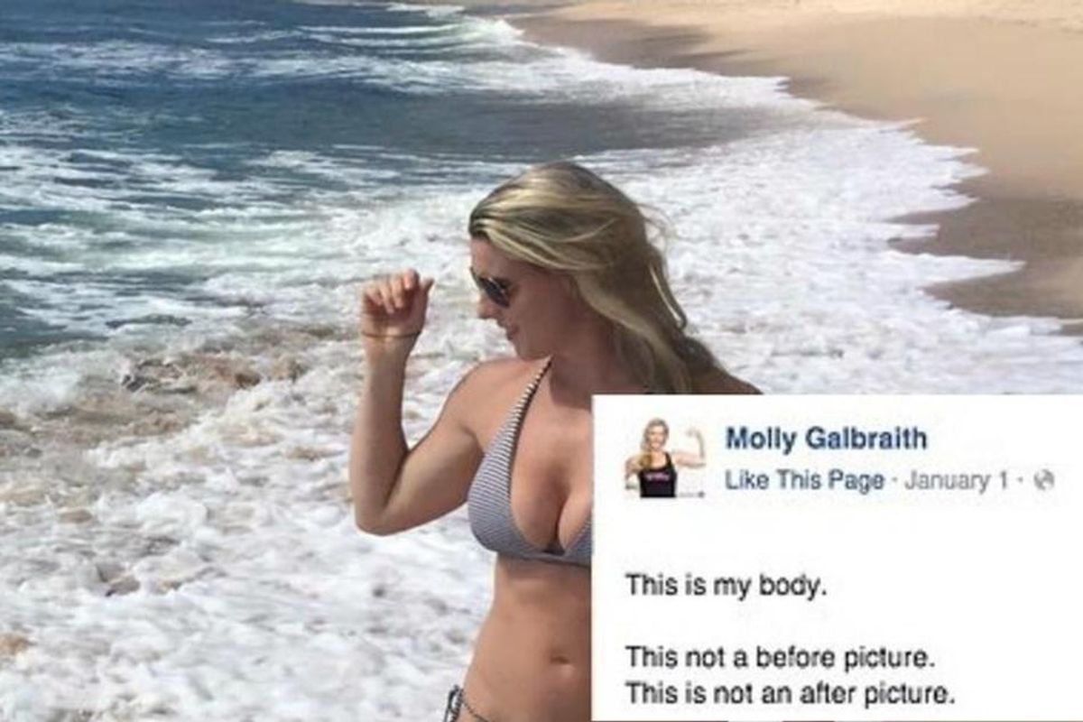 Molly Galbraith, Facebook, bikini shoot, motivational