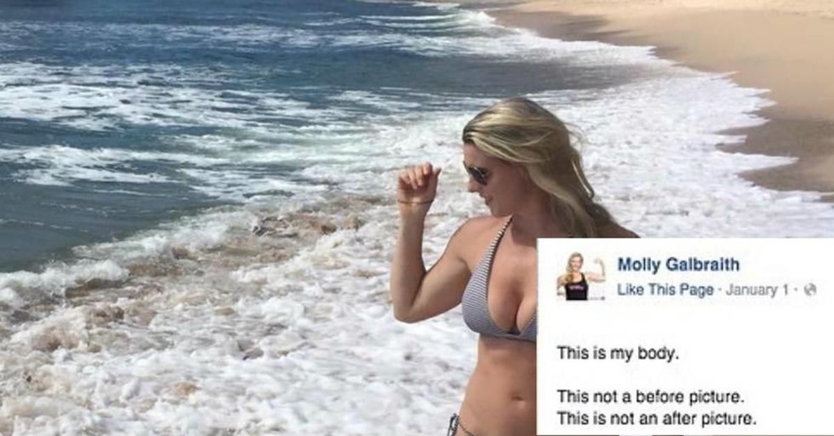Molly Galbraith, Facebook, bikini shoot, motivational