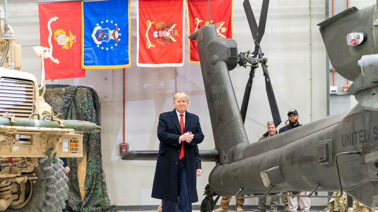 Former President Donald Trump visiting Afghanistan.
