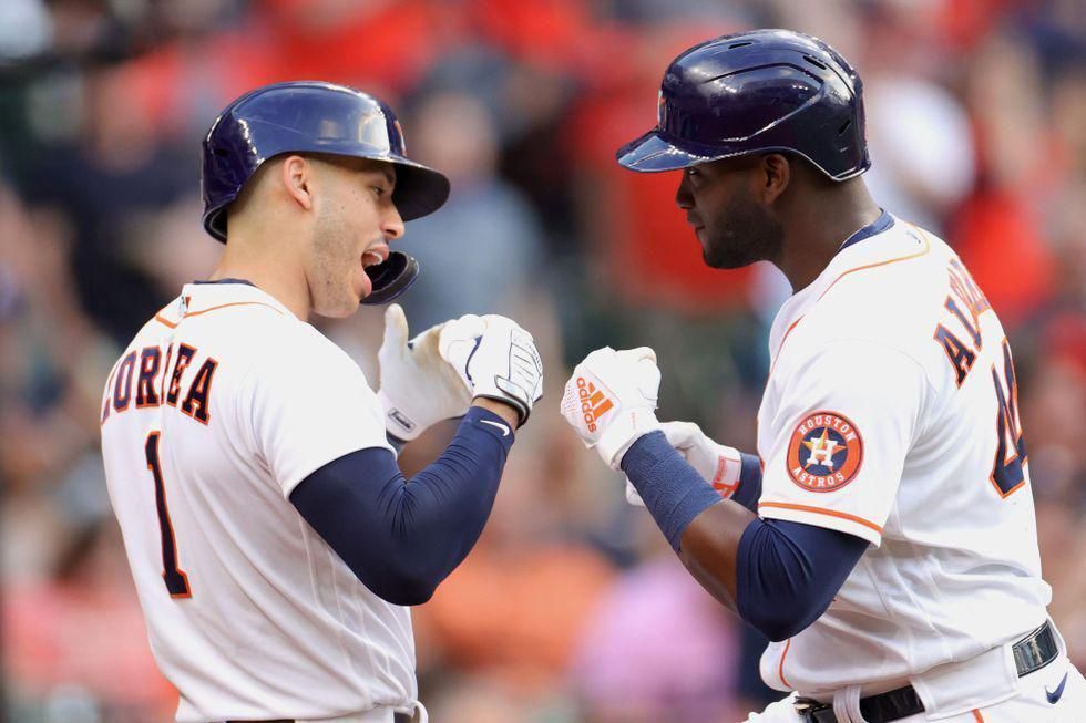 Astros' Carlos Correa and Yordan Alvarez