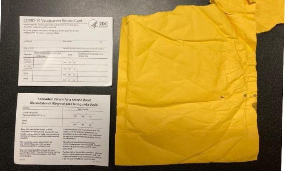 U.S. Customs Slams Anyone Who Orders Fake Vaccination Cards as Thousands Are Seized