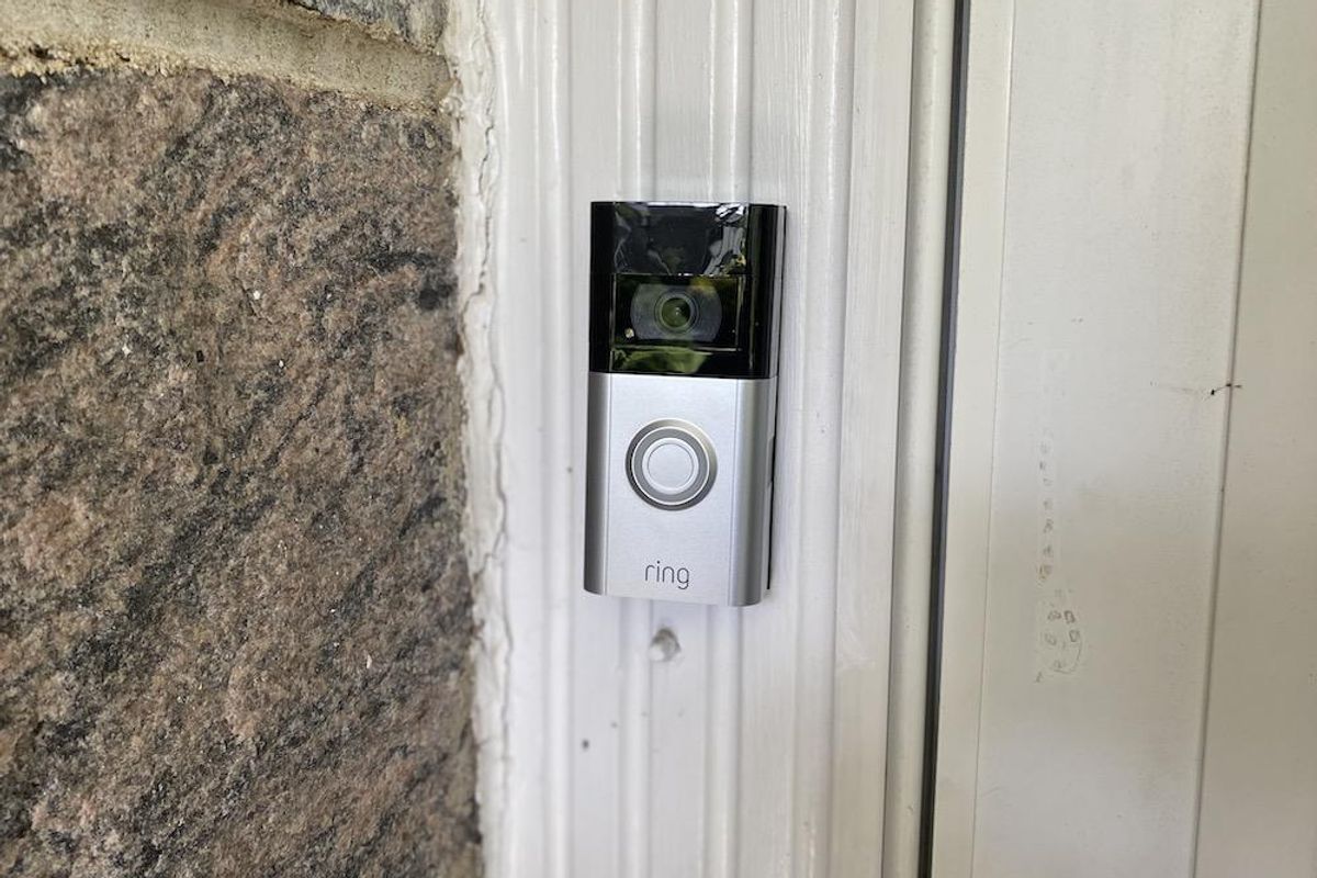 Ring Video Doorbell 4 installed on a doorway