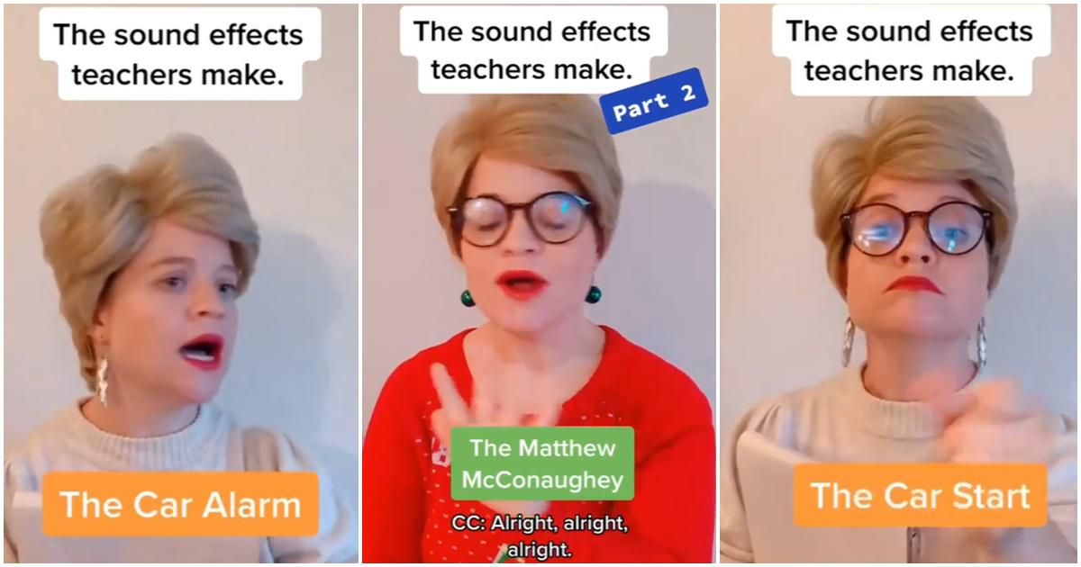 Comedian perfectly nails the 'sound effects' that every teacher makes