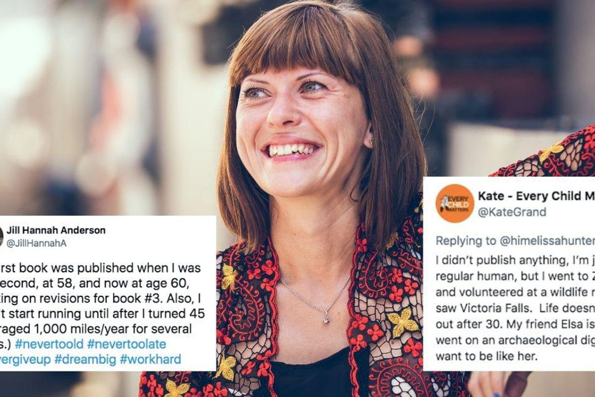 A woman requested inspiring middle-age success stories, and the internet delivered—big time