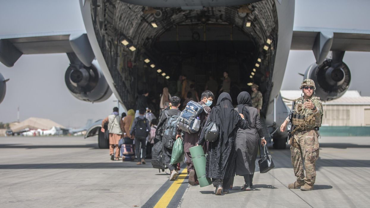 Afghans evacuating in Kabul