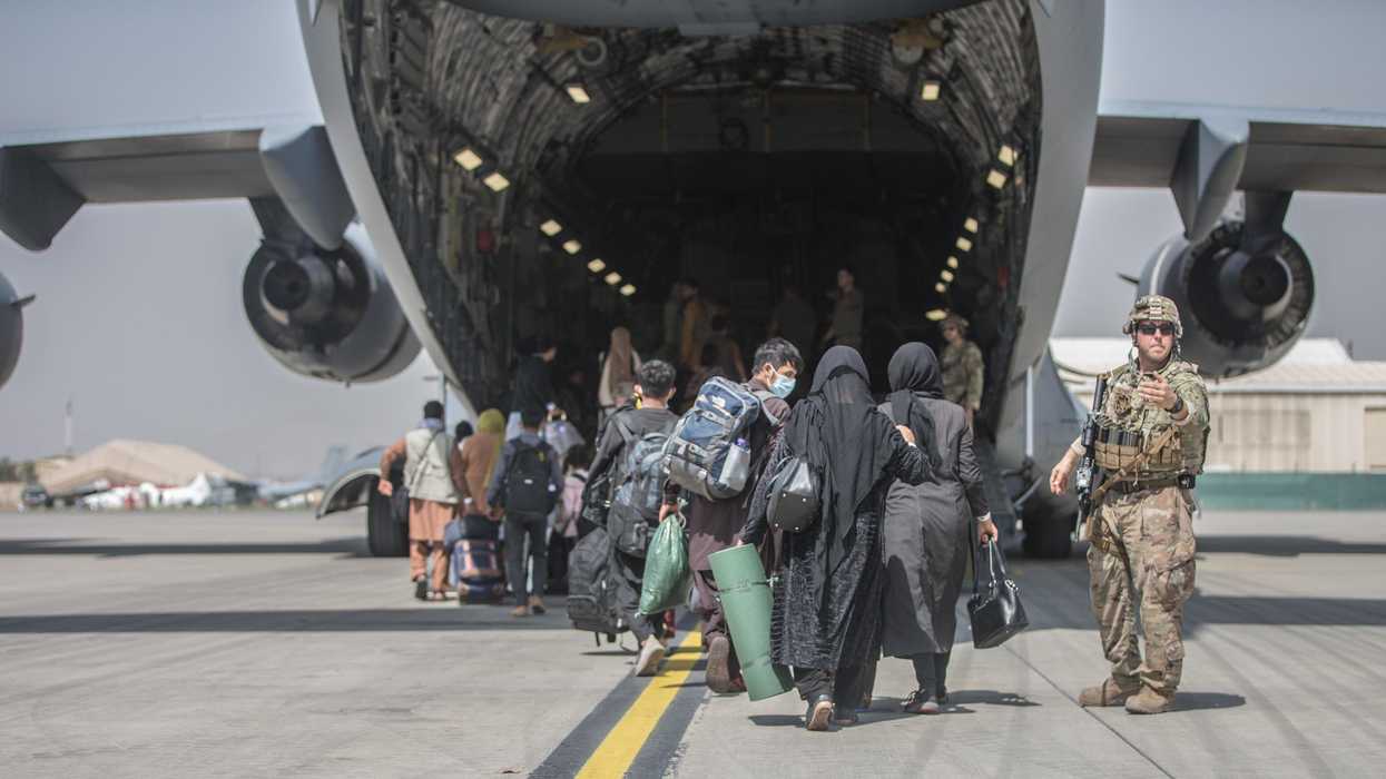 Afghans evacuating in Kabul