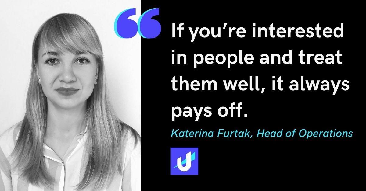 Blog post banner with quote from Katerina Furtak, Head of Operations at Unstoppable Domains