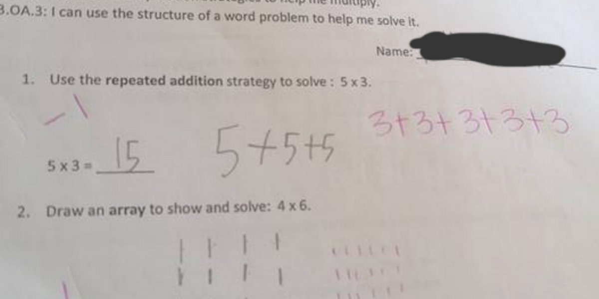 Kid’s seemingly correct answer on a math test has the Internet up in arms