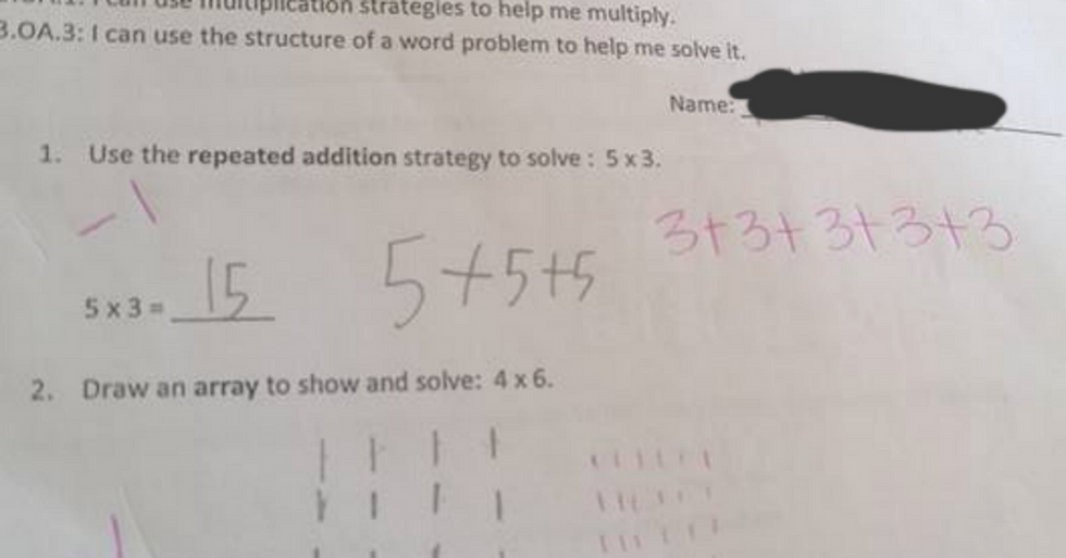 Kid’s seemingly correct answer on a math test has the Internet up in arms