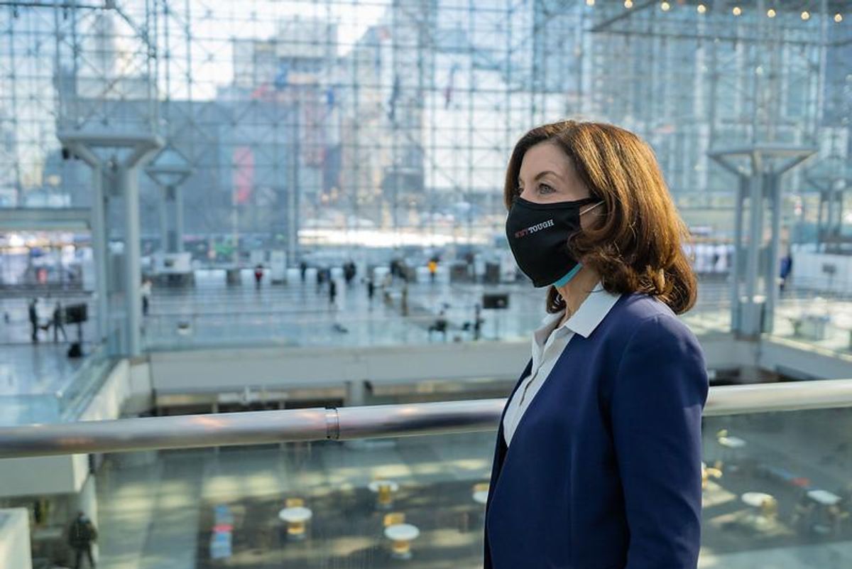 New York Gov Kathy Hochul Explains How Andrew Cuomo Got Handsy With COVID Death Toll Math