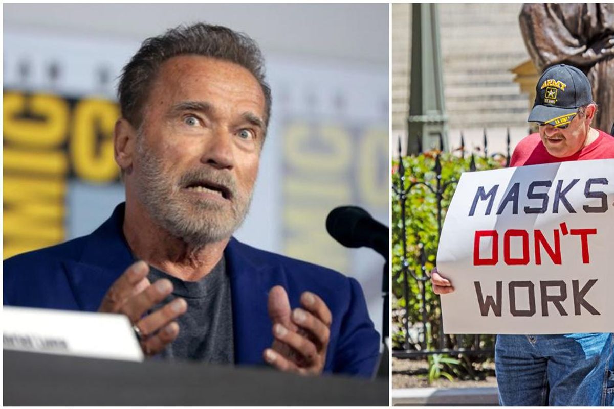 Arnold Schwarzenegger uses the perfect analogy to explain 'real freedom' to anti-maskers